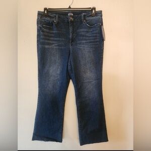Scoop crop flare jeans Size 14 raw hem